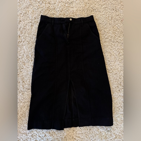 Mara Hoffman Nakita Pencil Skirt in Black Denim - Picture 5 of 6